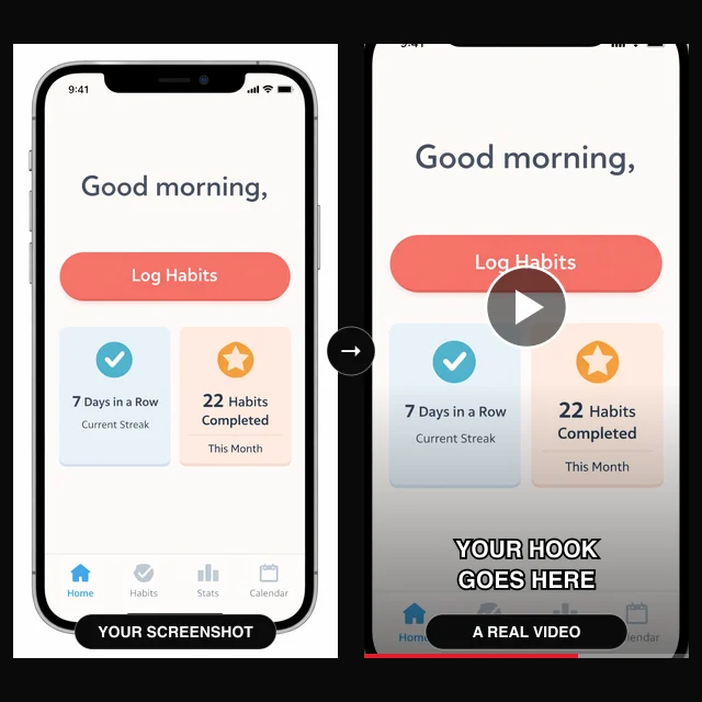 A video produced by the Screenshot to video template